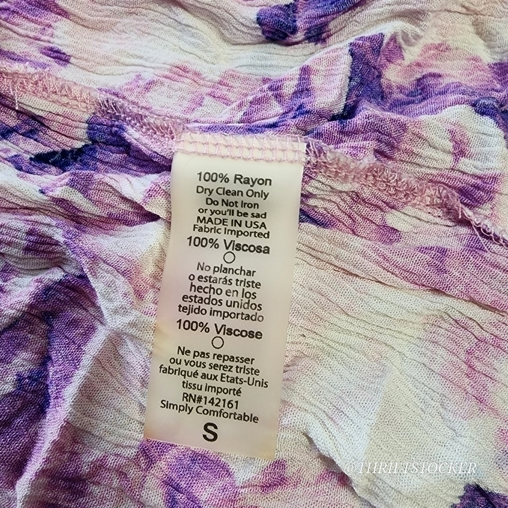 LuLaRoe purple floral kimono - Picture 7 of 7
